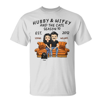 Hubby And Wifey Season Custom T-Shirt - Gift for Couples - Thegiftio UK