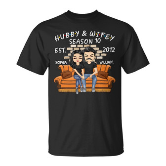 Hubby And Wifey Season Personalized T-Shirt - Couple Gift - Thegiftio UK