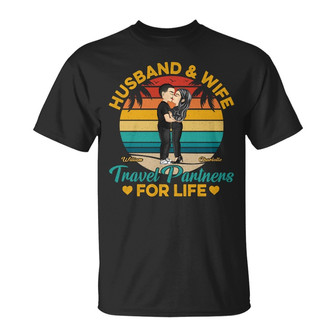 Husband And Wife Travel Partners Custom T-Shirt - Gift - Thegiftio UK