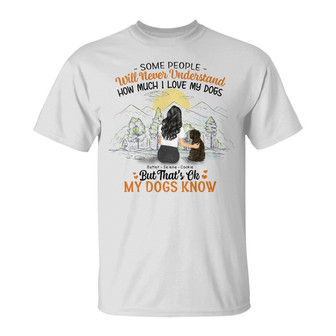 I Love My Dogs Personalized T-Shirt - Gift for Dog Mom - Thegiftio UK