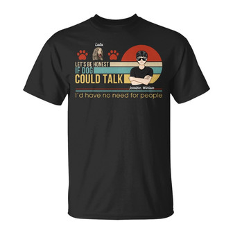 If Dogs Could Talk Personalized T-Shirt - Dog Lovers Gift - Thegiftio UK