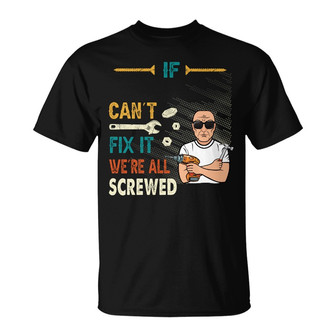 If Grandpa Can Fix It Old Man Custom T-Shirt - Gift for Dad - Thegiftio UK
