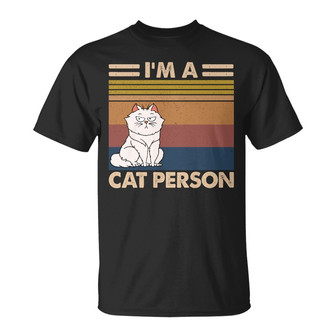 I'm A Cat Person Funny Cartoon Cat Custom T-Shirt - Thegiftio UK