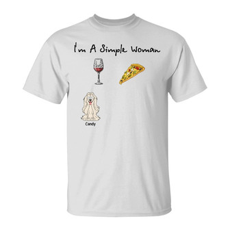 I'm A Simple Woman Funny Cartoon Custom T-Shirt - Thegiftio UK