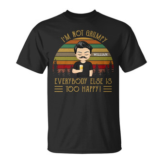 I'm Not Grumpy Personalized T-Shirt - Gift for Dad - Thegiftio UK