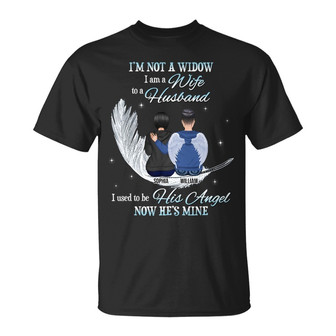 I'm Used To Be His Angel Custom T Shirt - Gift for Widow - Thegiftio UK