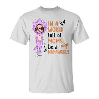 In A World Full Of Mom Grandma Dinosaur Costume Custom - Thegiftio UK
