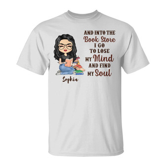 Into The Book Store Reading Custom T-Shirt - Thegiftio UK