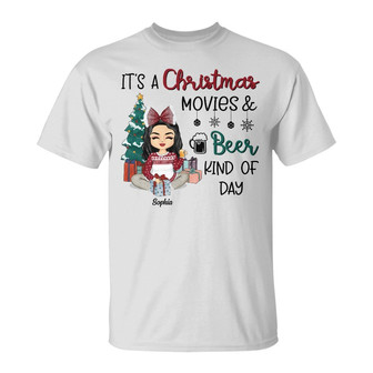 It's A Christmas Movie Kind Of Day Custom T-Shirt - Gift - Thegiftio UK