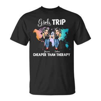 It's Girls Trip World Map Custom T-Shirt - Gift for Her - Thegiftio UK