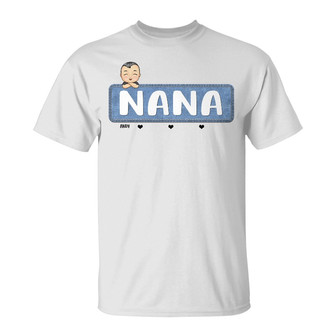 Jeans Pattern Mom Nana And Kids Custom T-Shirt - Thegiftio UK
