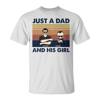 Just A Dad And His Girl Fist Punch Custom T-Shirt - For Dad - Thegiftio UK