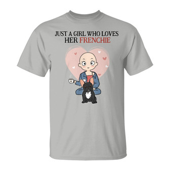 Just A Girl Loves French Bulldog Sitting Chibi Custom - Thegiftio UK