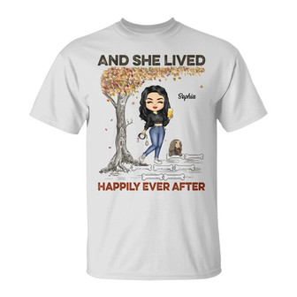 Just A Girl Who Loves Dogs Custom T-Shirt - Dog Lovers Gift - Thegiftio UK