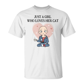 Just A Girl Who Loves Her Cat Custom T-Shirt - Gift for Cats - Thegiftio UK