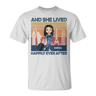 Just A Girl Who Loves Traveling Custom T-Shirt - Travel Gift - Thegiftio UK