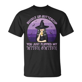 Just Flipped My Witch Switch Custom T-Shirt - Gift for Her - Thegiftio UK