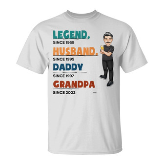 Legend Husband Daddy Custom T-Shirt - Gift for Dad - Thegiftio UK