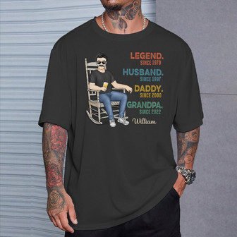 Legend Husband Daddy Grandpa Custom T-Shirt - Father Gift - Thegiftio UK