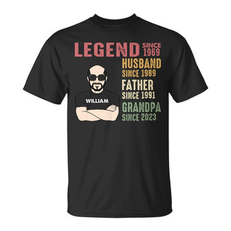Legend Husband Father Grandpa Custom T-Shirt - Gift for Dad - Thegiftio UK