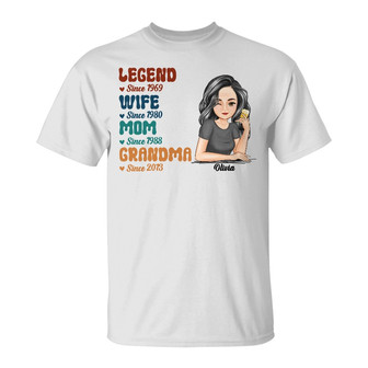Legend Since Wife Mom Personalized T-Shirt - Gift for Mother - Thegiftio UK