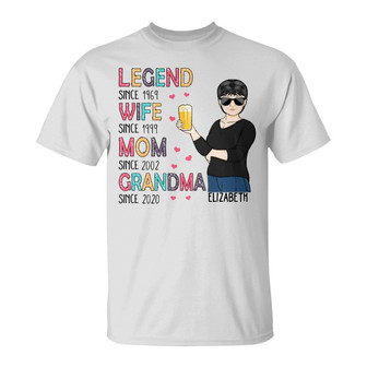 Legend Wife Mom Grandma Custom T-Shirt - Gift for Mother - Thegiftio UK