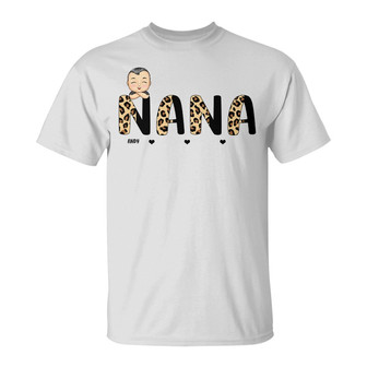 Leopard Nana Personalized T-Shirt - Birthday Gift for Mom - Thegiftio UK