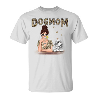Leopard Shirt Dog Mom Custom T-Shirt - Gift for Dog Moms - Thegiftio UK