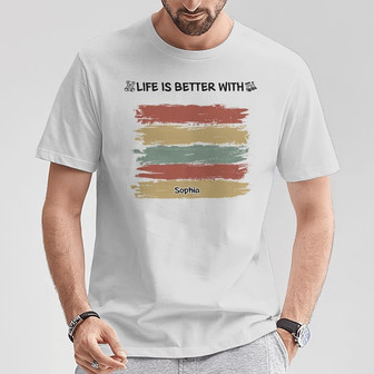 Life Is Better With Grandkids Custom T-Shirt - Birthday Gift - Thegiftio UK