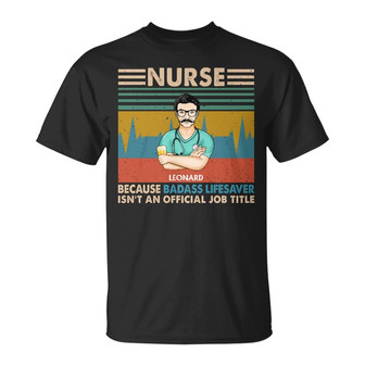 Lifesaver Official Job Title Nurses Vintage Custom T-Shirt - Thegiftio UK