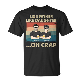Like Father Like Daughter Custom T-Shirt - Gift for Dad - Thegiftio UK
