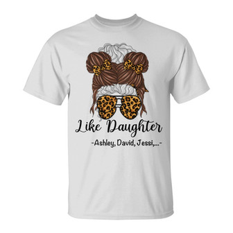 Like Mother Like Daughter Messy Bun Custom T-Shirt - Thegiftio UK