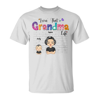 Living That Grandma Life Custom T-Shirt - Birthday Gift - Thegiftio UK