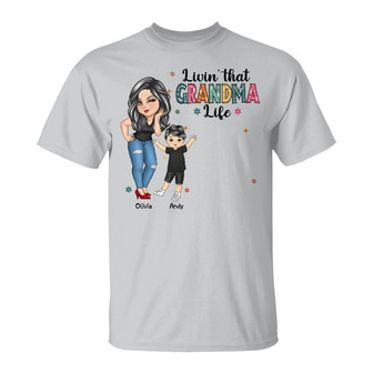 Living That Grandma Life Custom T-Shirt - Gift for Grandma - Thegiftio UK