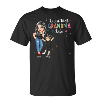 Living That Grandma Life Custom T-Shirt - Gift for Grandma - Thegiftio UK