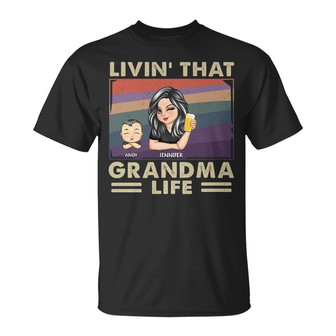 Living That Grandma Life Vintage Custom T-Shirt - Thegiftio UK