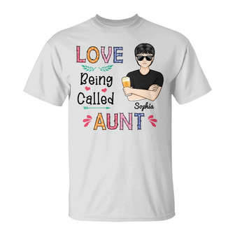 Love Being Called Mommy Grandma Auntie Mom Custom T-Shirt - Thegiftio UK