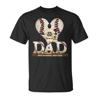 Loving Best Baseball Dad Ever Custom T-Shirt - Gift for Dad - Thegiftio UK