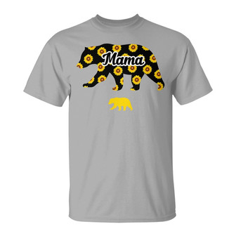 Mama Bear Sunflower Personalized T-Shirt - Gift for Mom - Thegiftio UK