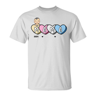 Mama's Sweet Candy Hearts Custom T-Shirt - Birthday Gift - Thegiftio UK