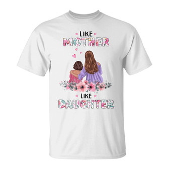 Mom And Little Daughter Floral Custom Shirt - Gift for Mom - Thegiftio UK