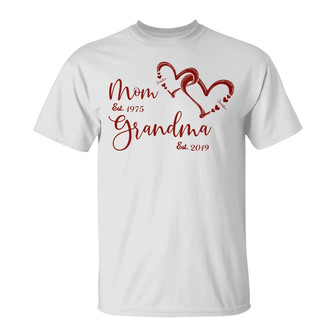 Mom Est Grandma Est Custom T Shirt - Gift for Grandma - Thegiftio UK