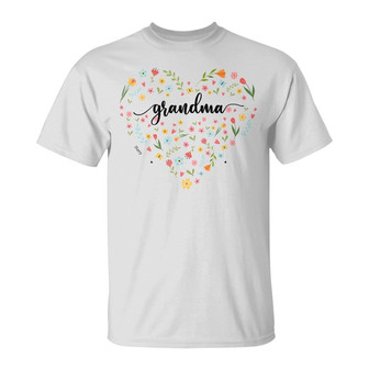 Mom Grandma Flowers Personalized T-Shirt - Gift for Mother - Thegiftio UK