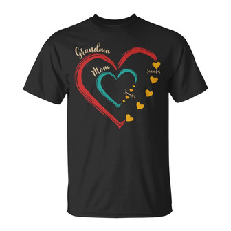 Mom Grandma Sweethearts Retro Custom T Shirt - Gift for Her - Thegiftio UK