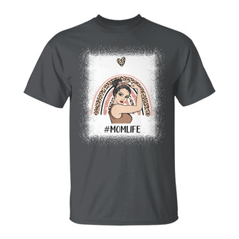 Mom Life Strong Woman Rainbow Custom T-Shirt - Gift for Mom - Thegiftio UK