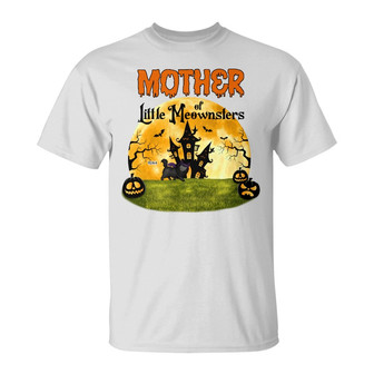 Mother Of Little Meownsters Custom T-Shirt - Halloween Gift - Thegiftio UK