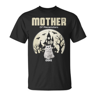 Mother Of Little Meowsters Custom T-Shirt - Cat Mom Gift - Thegiftio UK
