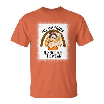 MS Warrior Strong Woman Rainbow Custom T-Shirt - Thegiftio UK