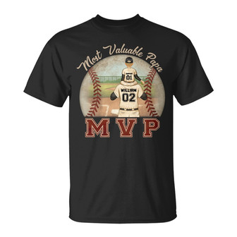 MVP Most Valuable Papa Custom T-Shirt - Gift for Dad - Thegiftio UK