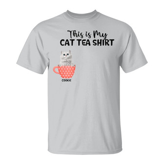 My Cat Tea Shirt Personalized T-Shirt - Gift for Cat Lovers - Thegiftio UK